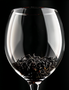 black tea wine glass