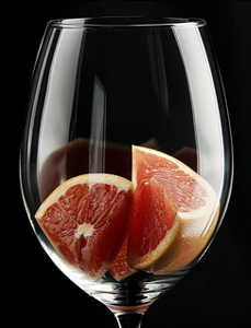 grapefruit wine glass