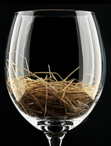 hay wine glass