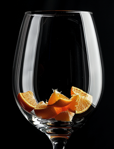 orange wine glass