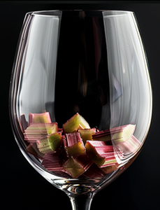 Vallonné Riesling rhubarb wine glass