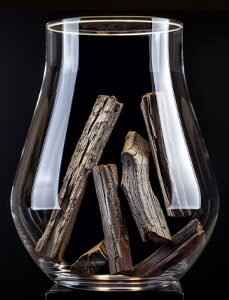 rum oak wood glass