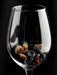wine dried fruits glass