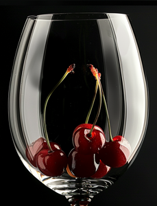 wine sour cherry glass