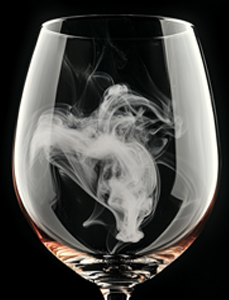 smoke wine glass