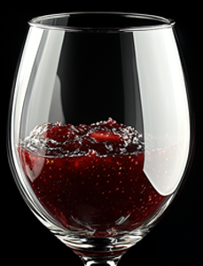 strawberry jam wine glass