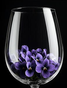 violet wine glass