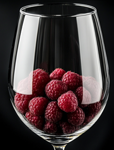 raspberry wine glass