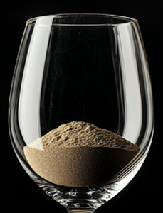 cumin powder wine glass